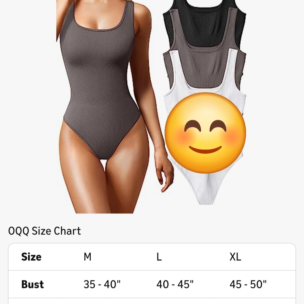 OQQ Seamless Ribbed Shapewear Bodysuit - Set Of 2 - Black & Brown - Picture 6 of 6